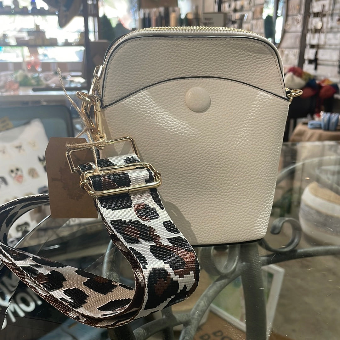 White Bag/White Cheetah Strap